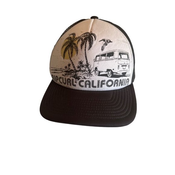 Rip Curl California Trucker Hat With Mesh Back & Adjustable Snap Closure - Picture 1 of 5